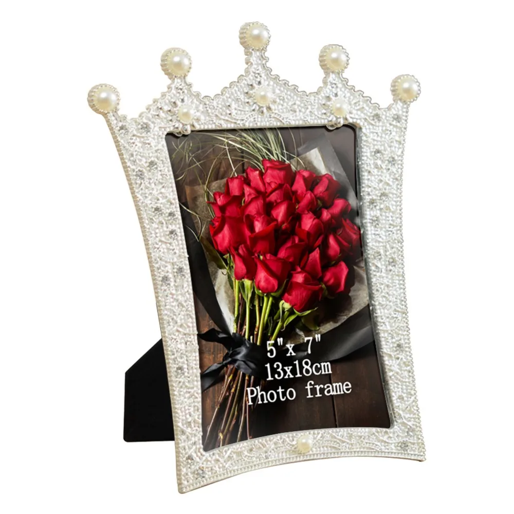 Giftgarden 5x7 серебряного сплава Классическая Корона фоторамки винтажная рама для