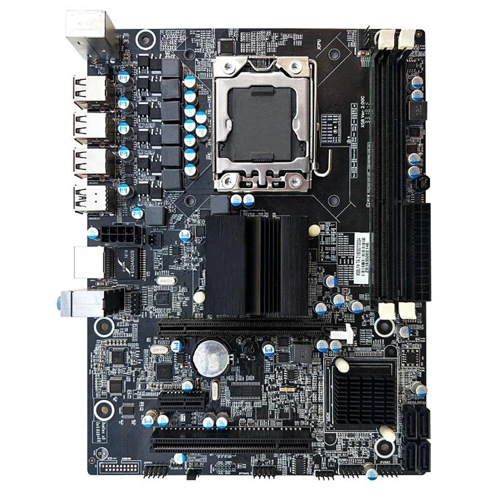 Материнская плата X58 для настольных ПК Lga 1366 2 канала Ddr3 32 ГБ ОЗУ материнская M Sata