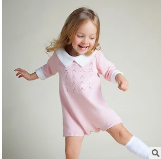 Лидер продаж сезон осень-весна детский комбинезон для девочек roupas de bebe вязанный