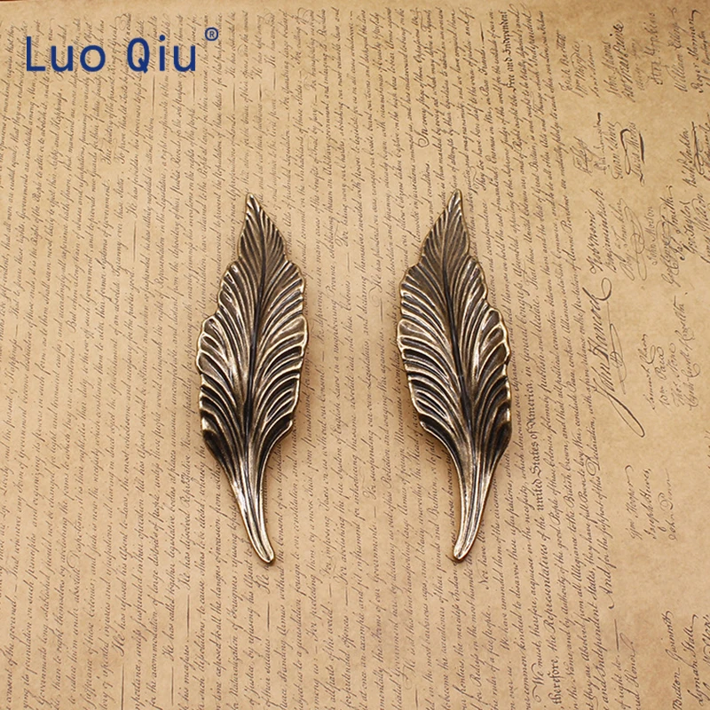 Многофункциональная маленькая ручка европейский стиль антикварные листья шкаф