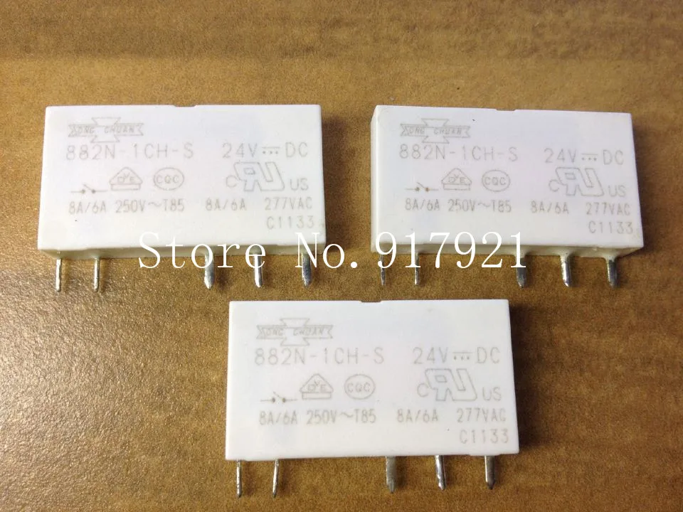 

[ZOB] Оригинальный 882N-1CH-S 24VDC 6A250V вместо реле Songchuan acer HF41F, 2961105 -- 30 шт./партия