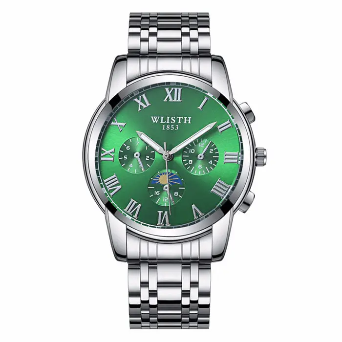 1 WLISTH relogio masculino мужские водонепроницаемые модные часы мужские кварцевые наручные часы люксовый бренд часы - Цвет: 1