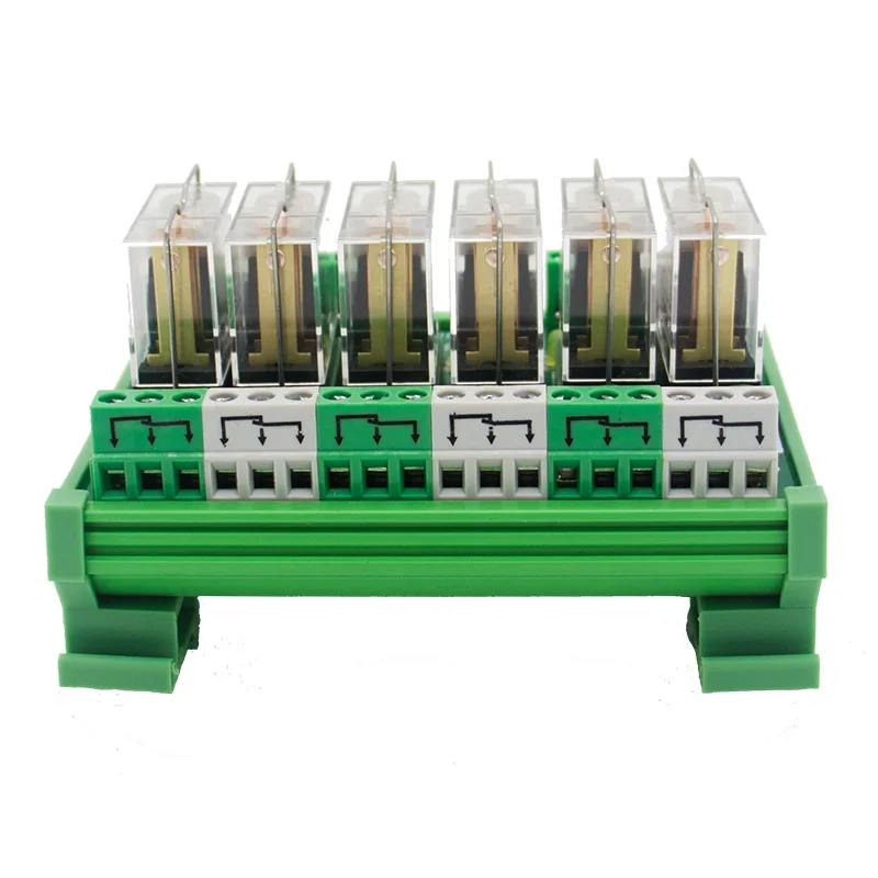 6 канальный 1 SPDT DIN рейку OMRON G2R 12V DC/AC интерфейс релейный модуль|omron g2r|interface relay6 channel |