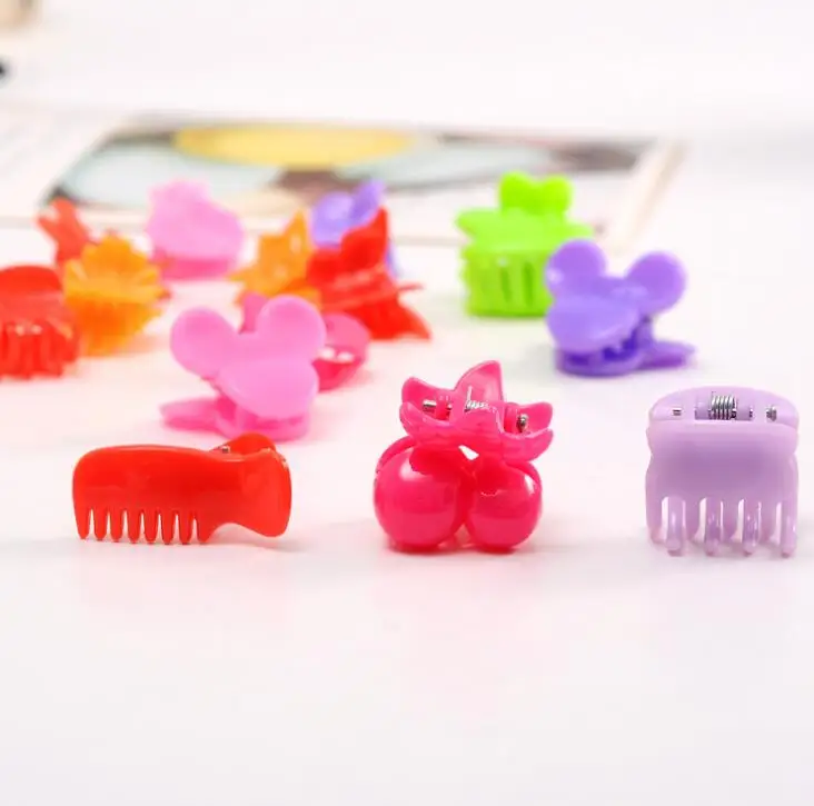 10 шт. новая прелестная маленькая детская заколка для волос для малышек в ярких цветах "Цветочный зажим" аксессуары для волос для детей оптом.