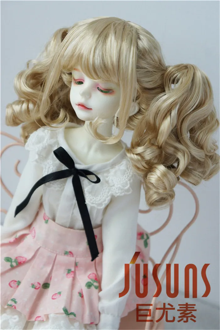 JD308 1/6 1/4 1/3 двойные вьющиеся парики BJD для размера 6 7 дюймов 8 9 модные синтетические