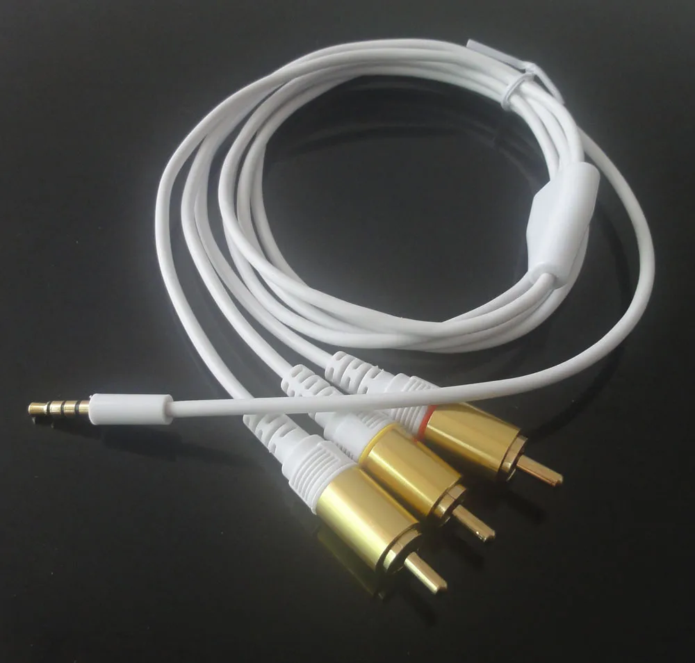 Аудио Видео кабель 3 5 мм до 3RCA 2 метра|audio video cable|video cable3.5mm to 3rca |