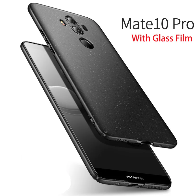 Стеклянная пленка! Для Huawei Mate 10 pro оригинальный Матовый Жесткий чехол с полным