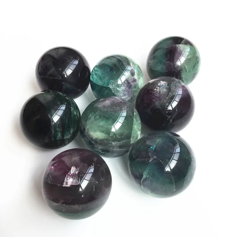 1 шт. шар из натурального флюорита Хрустальная сфера для украшения дома | Дом и сад