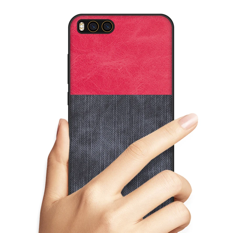 SRHE For Xiaomi Mi Note 3 Case Cover PU Leather and Denim Soft Silicone Full Back Note3 5.5 inch |