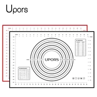 upors non slip pastry mat with measurement large size silicone baking mat for oven rolling dough fondant mats pie pizza mat