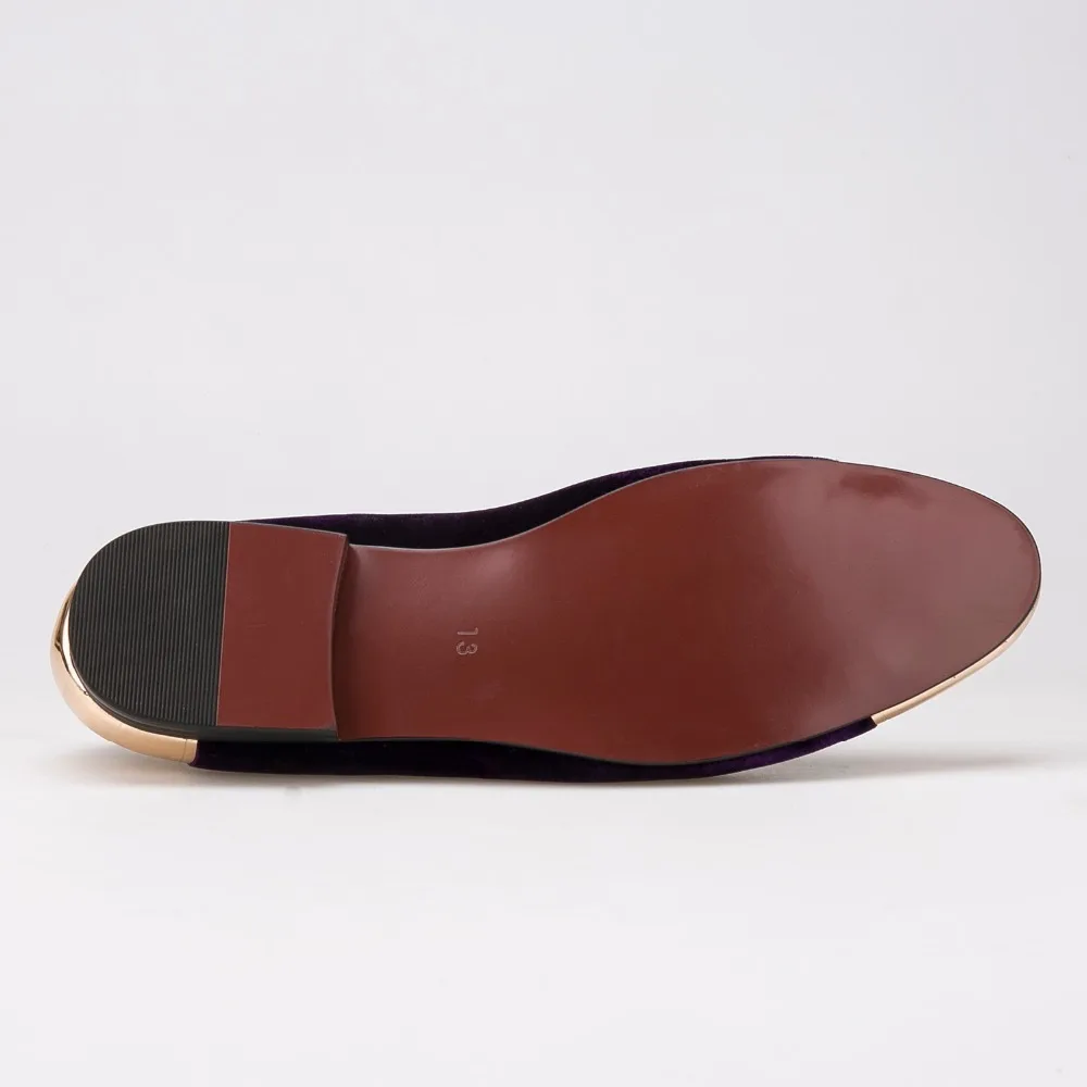 

style front and back metal cap men velvet shoes Fashion Pointed Toe Men shoes wedding and party noble slip on mens dress shoes