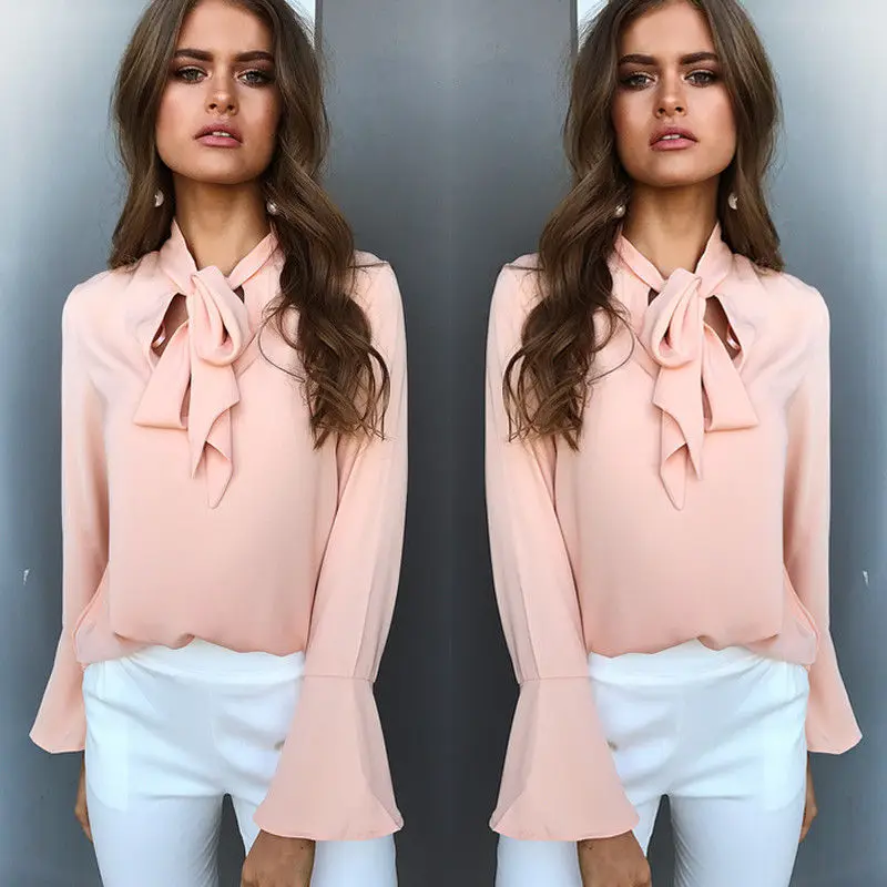 2017 новая осенняя одежда модная женская Повседневная рубашка с длинным рукавом