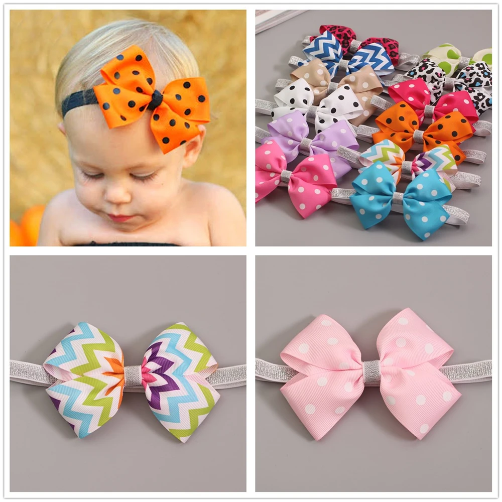 

kawaii hair accessories headband kids girls elastics hair bands ribbon bows for newborns photography turban children hairband