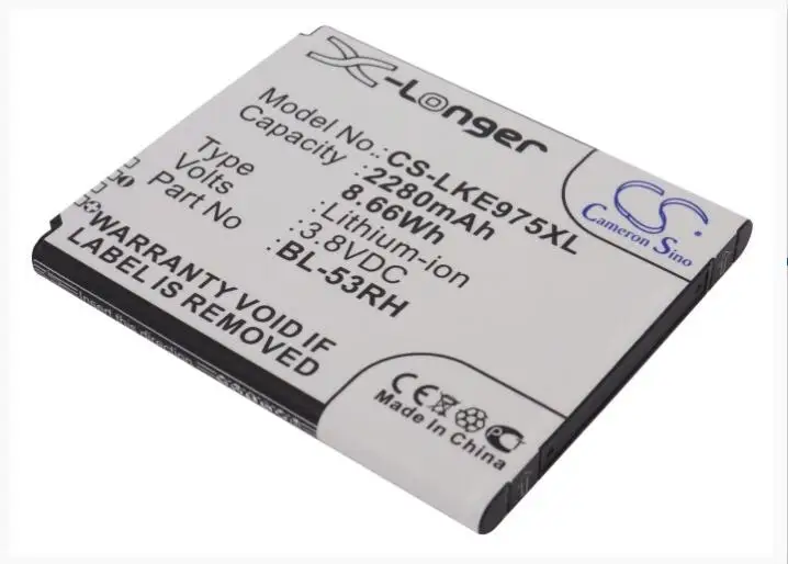Аккумулятор Cameron Sino 2280mAh для LG E975w Gee Optimus GJ BL 53RH EAC61958402 EAC61958407 мобильный аккумулятор