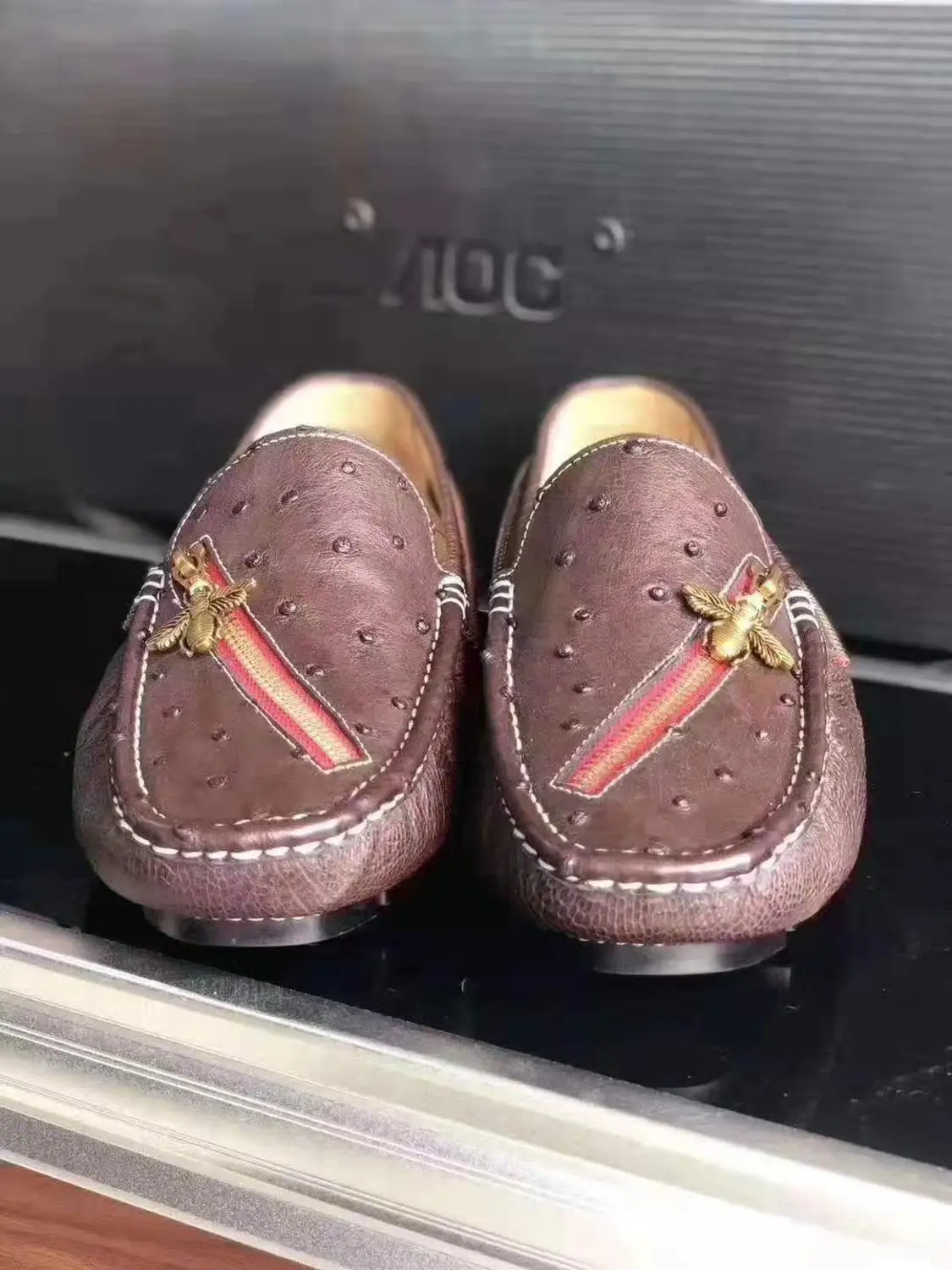 Kaufen 2019 Neu Top Qualität Echten Straußen Haut Männer Schuh Freizeit Flache Schuh Orange Farbe Strauß Haut Männer Sneaker Mit Kuh Futter