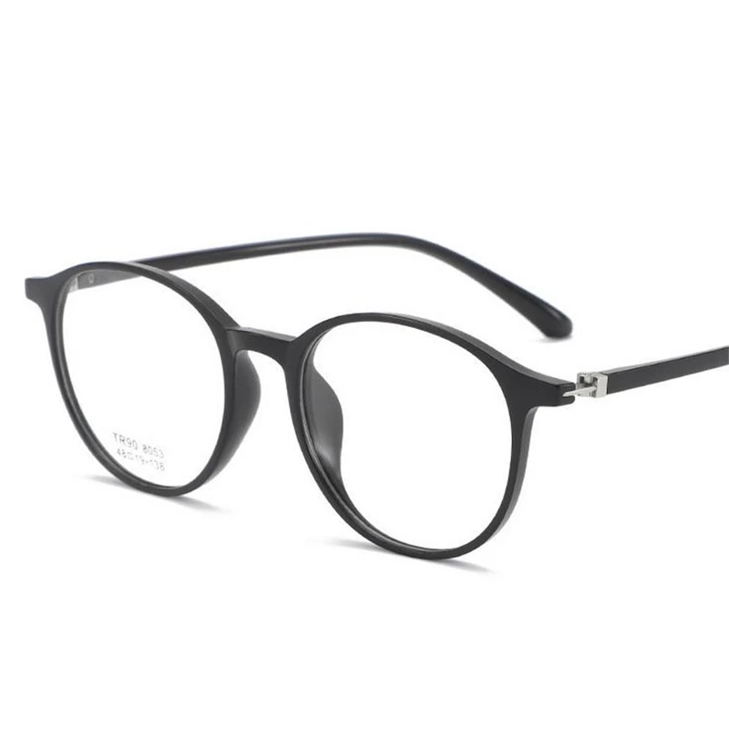Sand Black Frame TR90 прозрачные круглые близорукие очки для женщин 1,56 асферические линзы очки по рецепту для мужчин диоптрий 0-0,5-1,0 до-4,0 - Цвет оправы: Sand Black Frame
