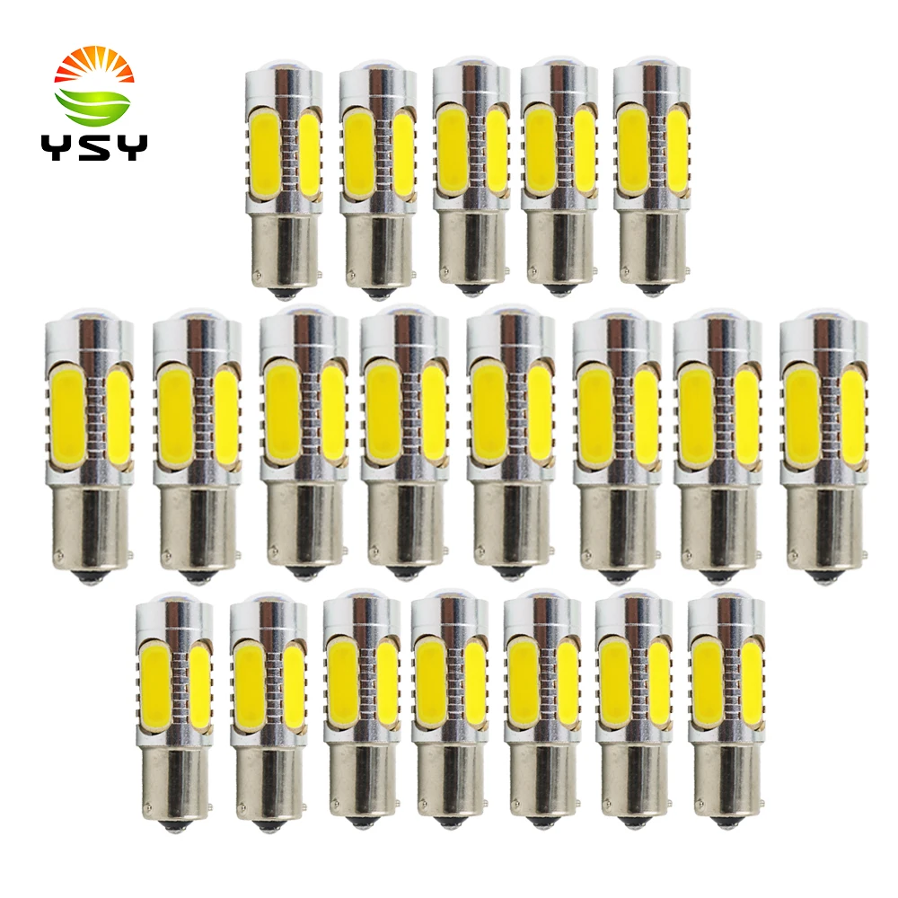 YSY 20x Высокая мощность COB 7 5 w 1156 BA15S P21W BAU15S PY21W светодиодная автомобильная лампа 12V SMD