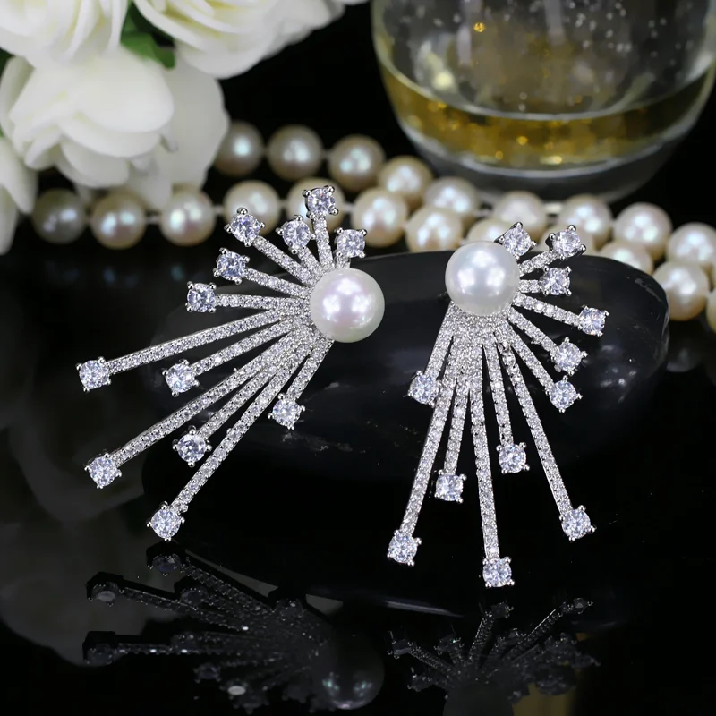 Женские серьги из серебра 2020 пробы с жемчугом|fashion pearl earrings|pearl earringsearrings for women |