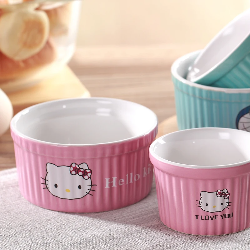 4 шт Домашняя кухня мультфильм Doraemon керамический пудинг торт чаши Microwaveable