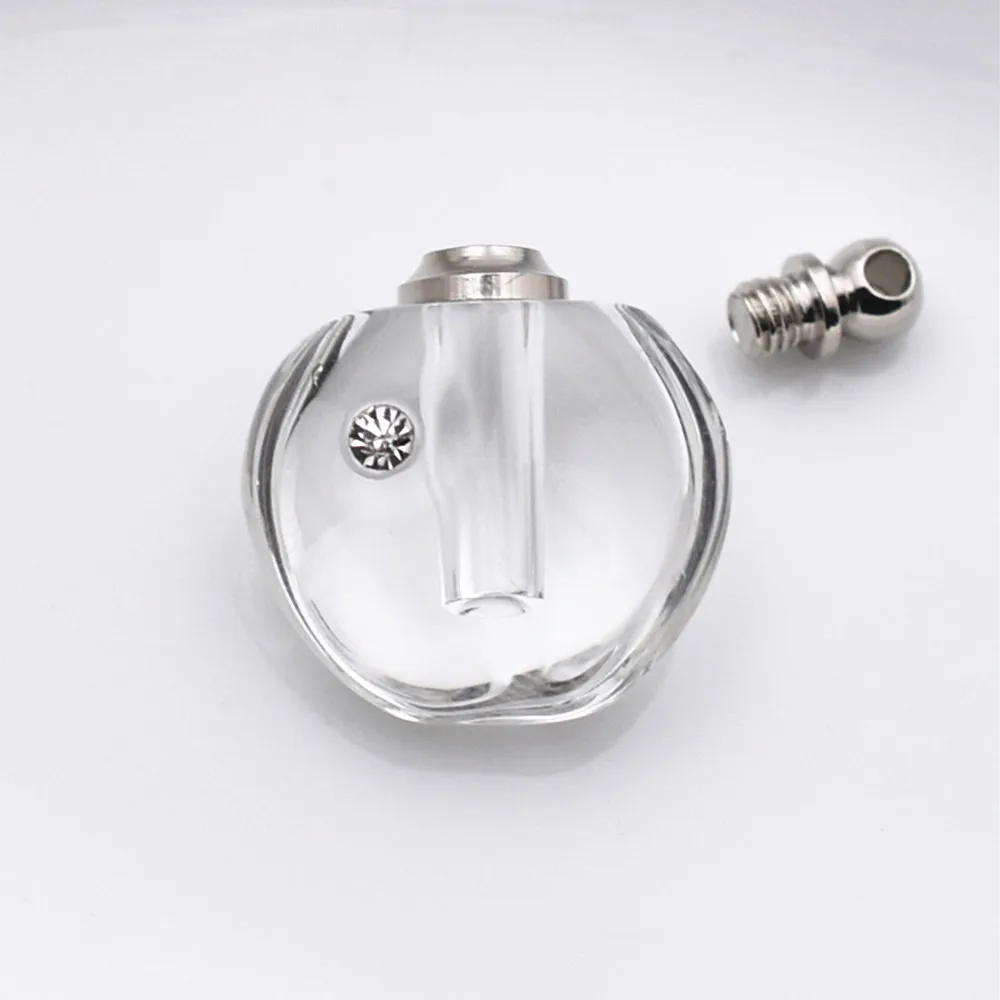 apple-clear 1 шт кристаллический флакон кулон Миниатюрный флакон духов талисманы формирование микрорельфа имени на рисе искусство эфирное масло талисманы ожерелье кулон - Окраска металла: apple-clear
