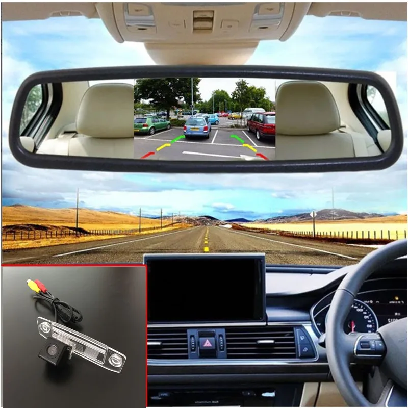 5'' color TFT LCD Screen Car Rear view Mirror Monitor Display For Hyundai Avante / Elantra XD 2000~2006 with Rearview Camera |