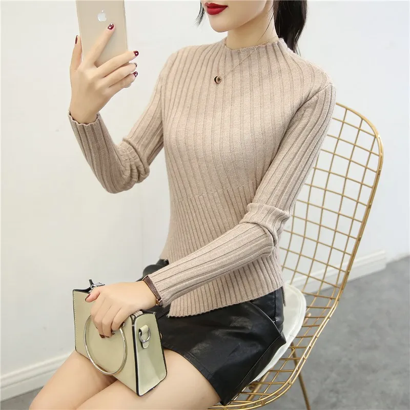 

Autumn Winter round neck Ladies New pure Cashmere Sweater Fashion Irregular pullovers Solid Color Sweaters Slit Short section