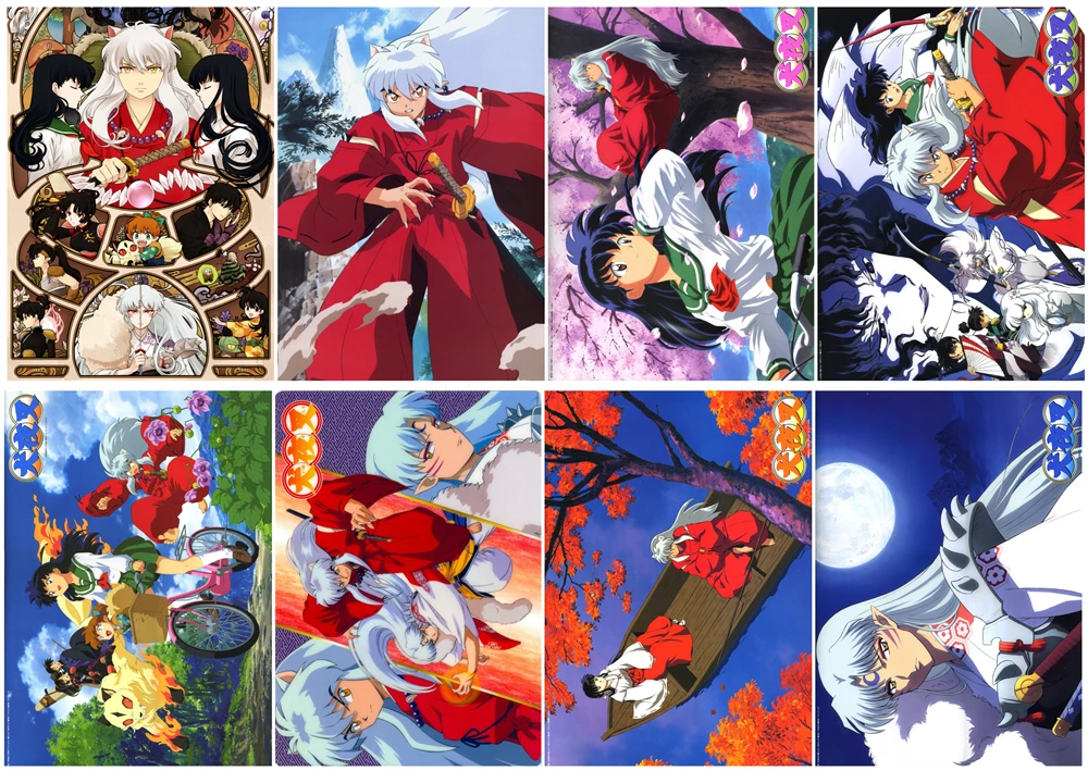 

Полипропиленовые постеры Inuyasha A3, 8 шт., настенный постер PPP013