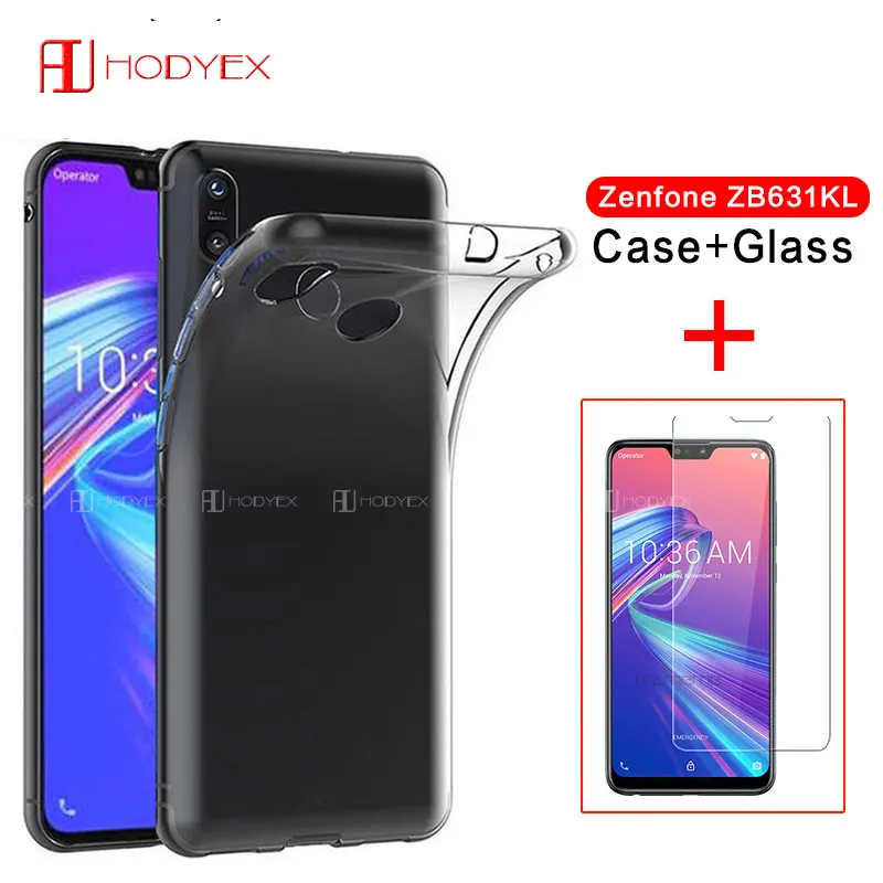 Прозрачный чехол из ТПУ для ASUS Zenfone Max Pro M2 ZB631KL защитный Для ZB633KL + закаленное