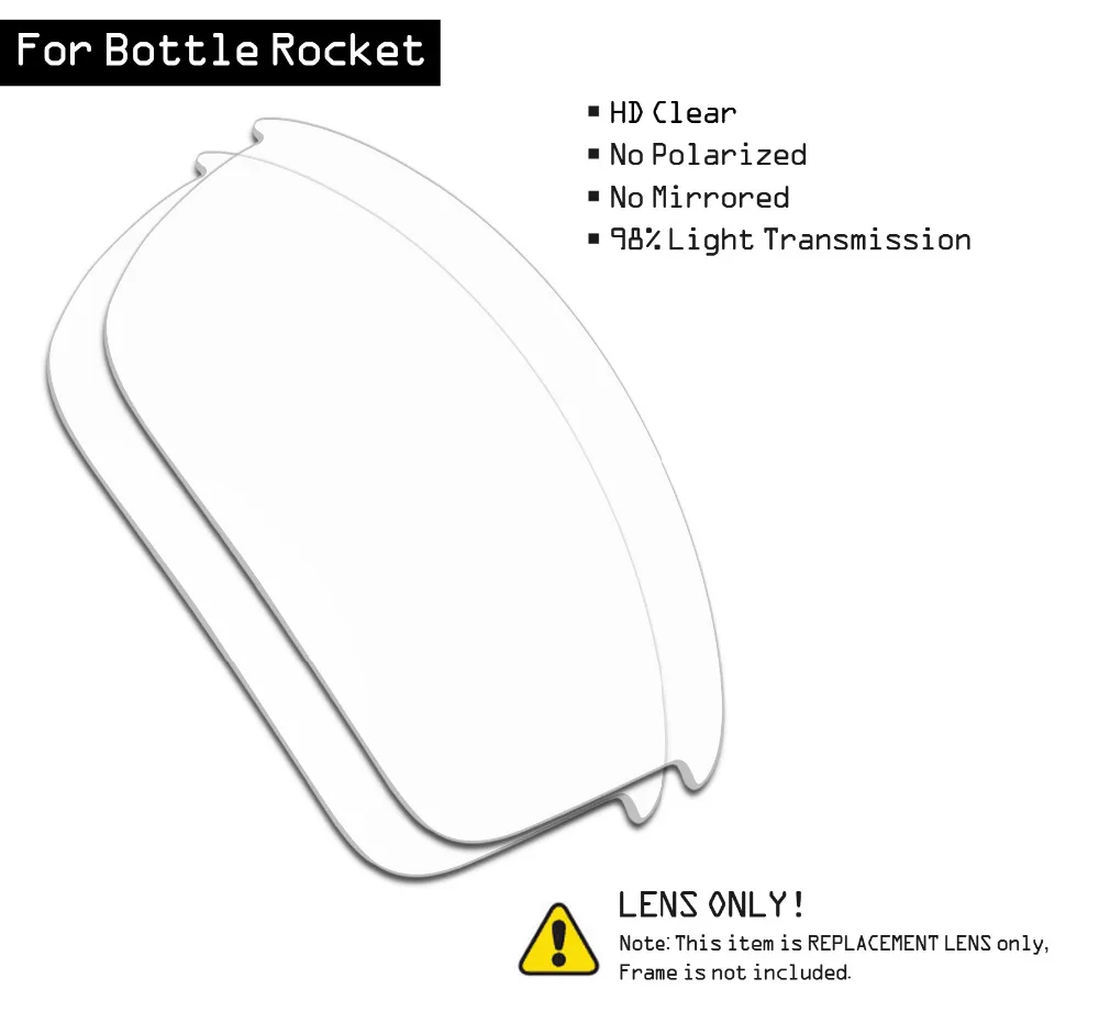 Солнцезащитные очки SmartVLT Сменные линзы для Oakley Bottle Rocket - HD Clear | Аксессуары одежды