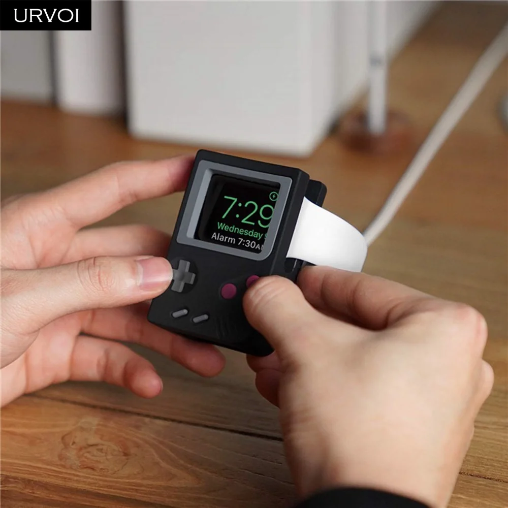Подставка URVOI для apple watch series 432, держатель watchOS 5, прикроватная подставка для ремонта, домашняя зарядная док-станция для игры, дизайн для мальчика