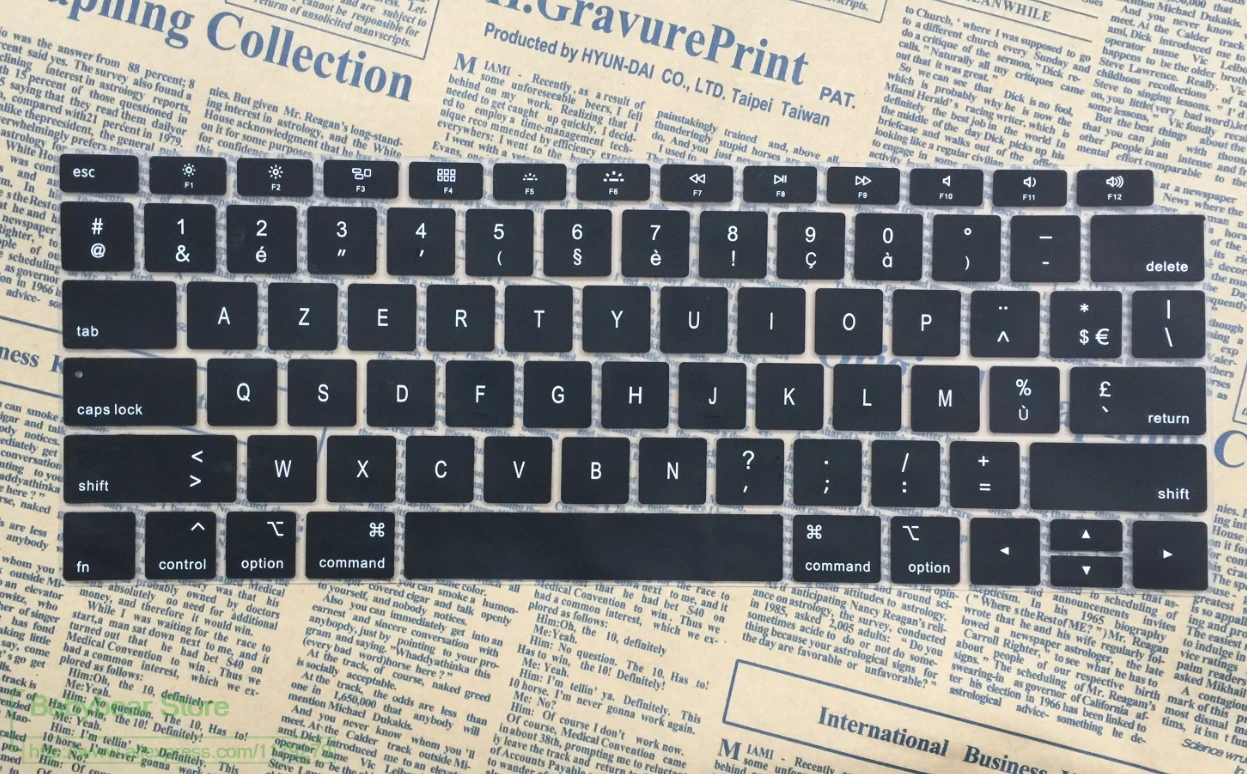 Защитная оболочка для клавиатуры AZERTY французская версия США чехол новейшего MacBook