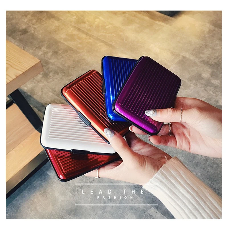 Деловые дела 6 карманов коробка из алюминиевого сплава Коммерческая визитная