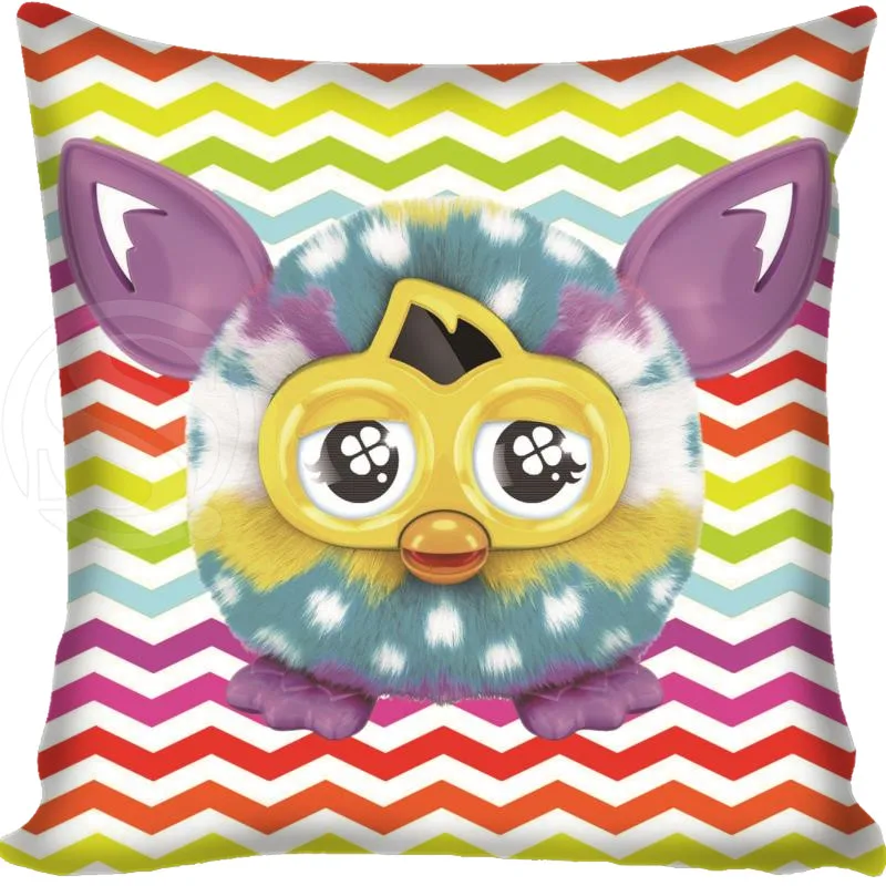 Лиловый Заказной чехол для подушки с рисунком из мультфильма Furby квадратный чехол для подушки на молнии с двух сторон 35x35 см 40x40 см 45x45 см 60x60 см под заказ Ваш образ - Цвет: Лиловый