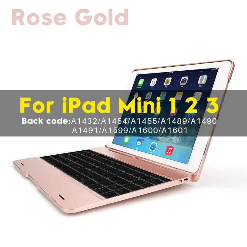 For iPad Mini 1 2 3 Чехол для iPad Mini 1 2 3 4 с Bluetooth клавиатурой Smart Cover для iPad Mini 4 360 полная защита противоударный чехол Funda Coque - Цвет: For iPad Mini 1 2 3