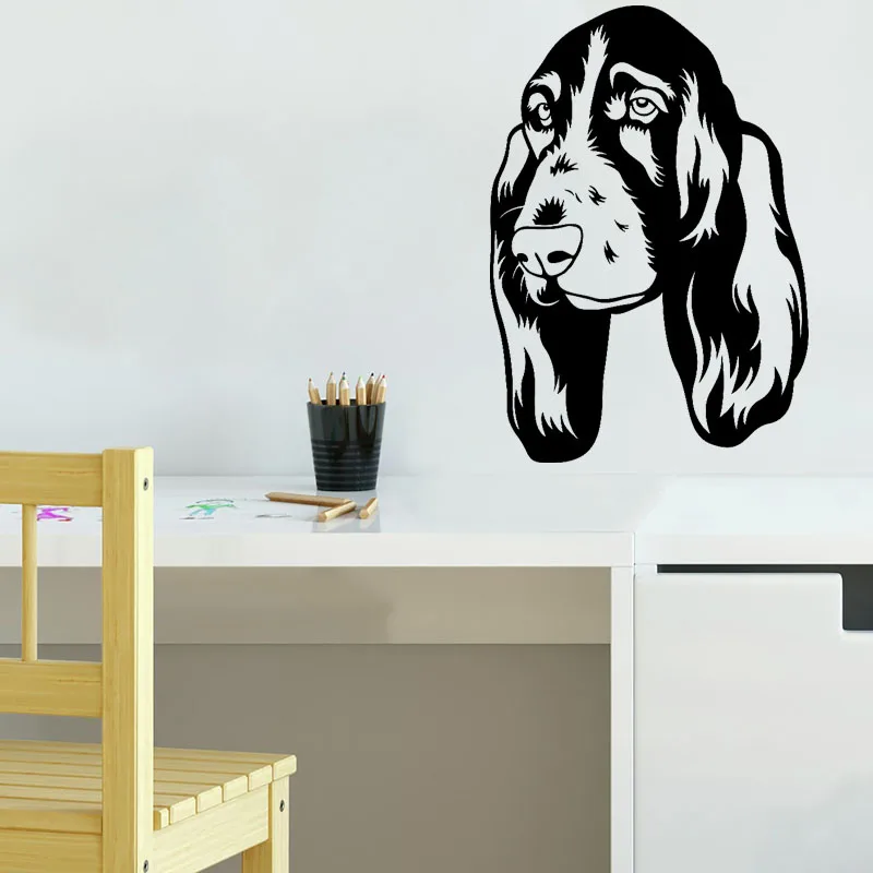 YOJA 42 см * 60 Basset Собака Декор для дома спальни ПВХ наклейки на стену W3-035 | Дом и сад