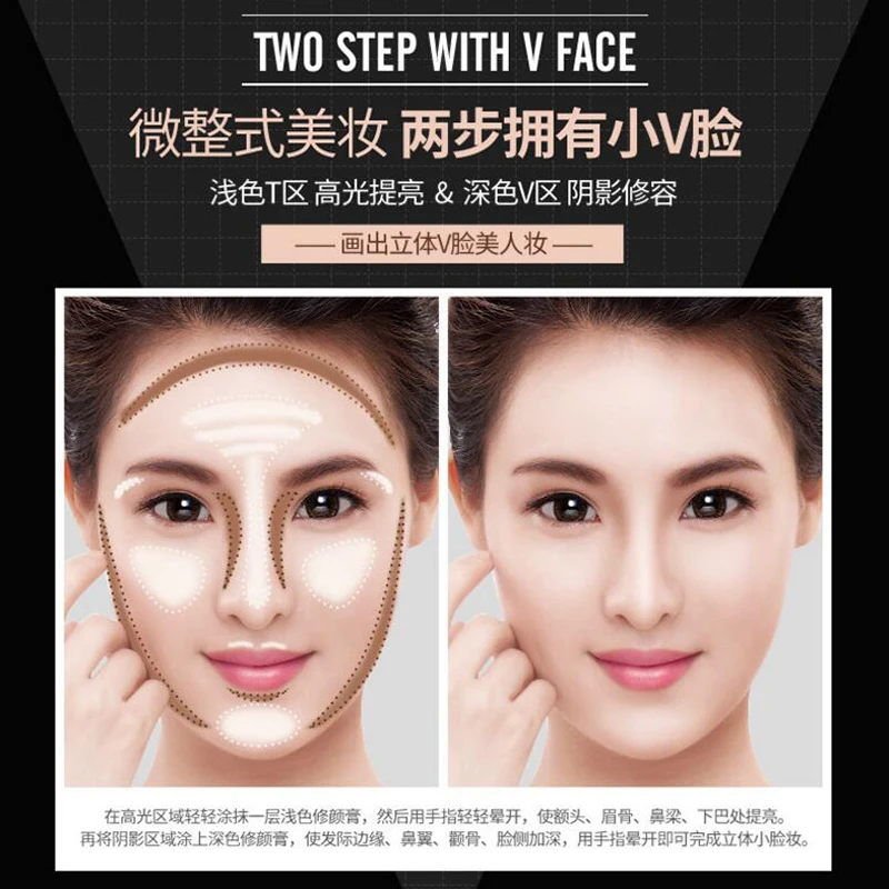 2 цвета бронзер хайлайтер контур для лица матовая прессованная пудра палитра