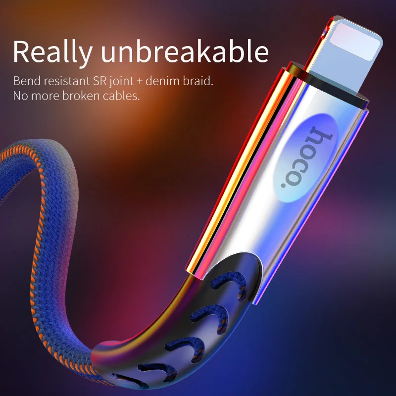 HOCO USB кабель для Apple iphone cabe 11 Pro Max X Xs Max XR 8 ipad2 mini 2.4A кабели быстрой зарядки телефона зарядное устройство провода синхронизации данных