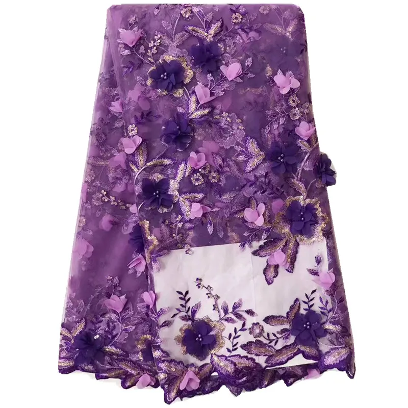 2017 Африканский Гипюр Кружева Ткань Для Платья Партии Полиэстер Горячие Продажи