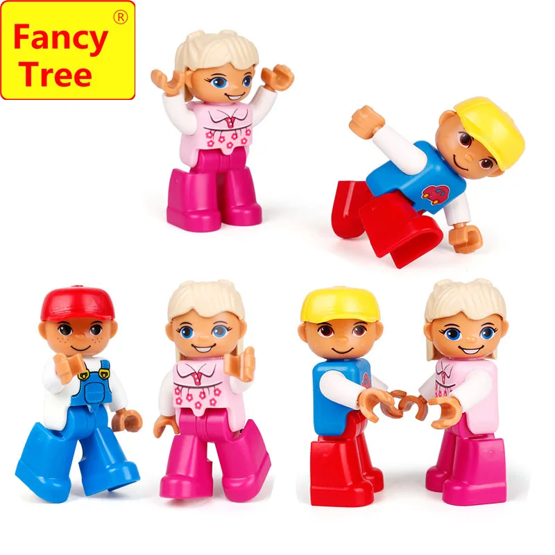Совместим с Duplo подарок FancyTree 1 шт. строительные блоки полицейский семья доктор