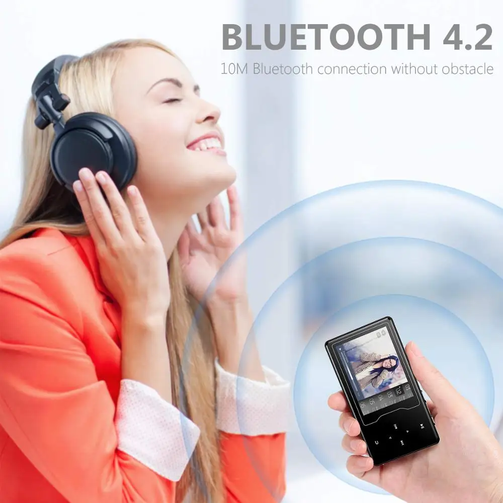 Mp4 плеер Bluetooth 4 2 встроенный динамик 16 ГБ с HD TFT цветным экраном металлический