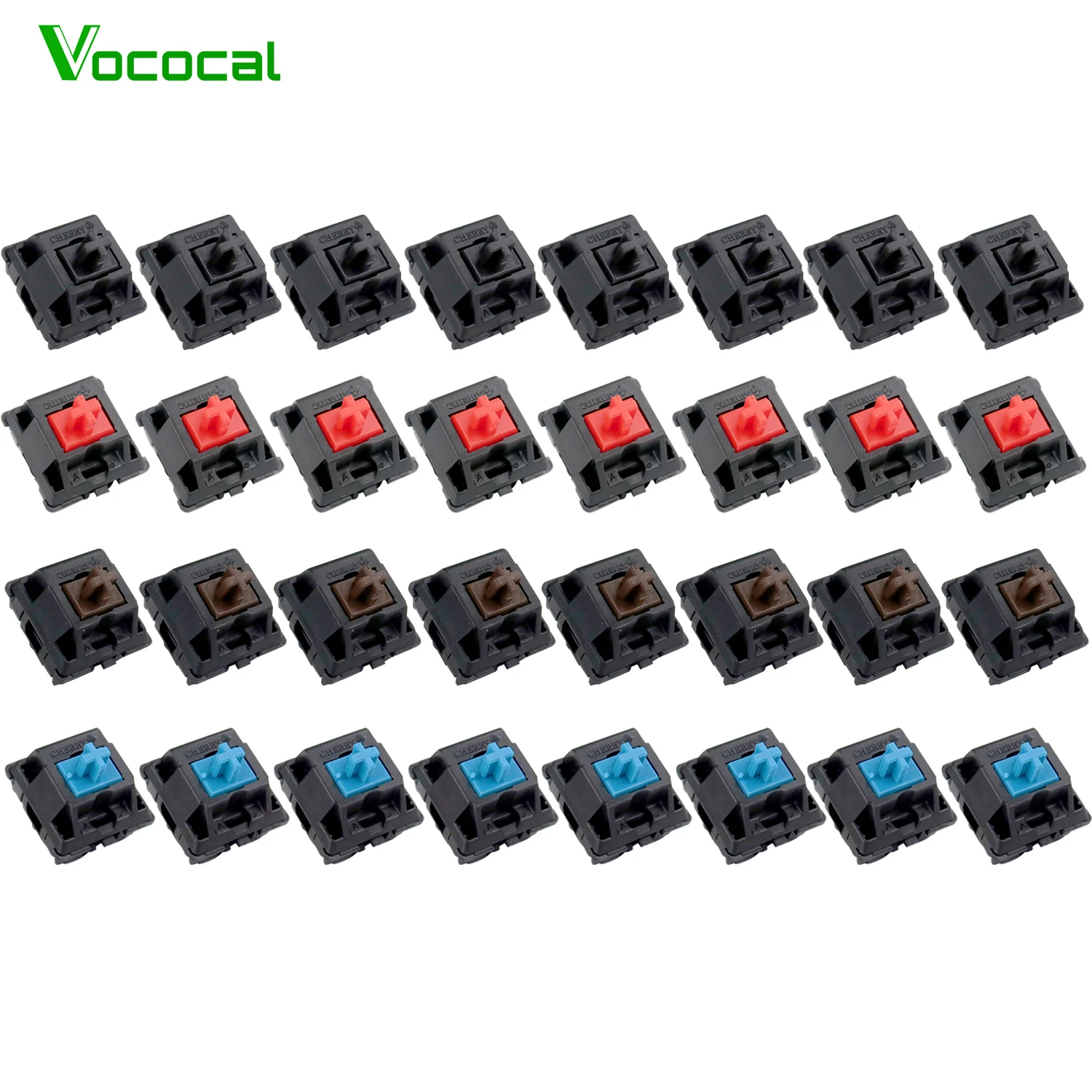Vococal 8 шт 3 контактный колпачки переключатели для механической клавиатуры Cherry MX