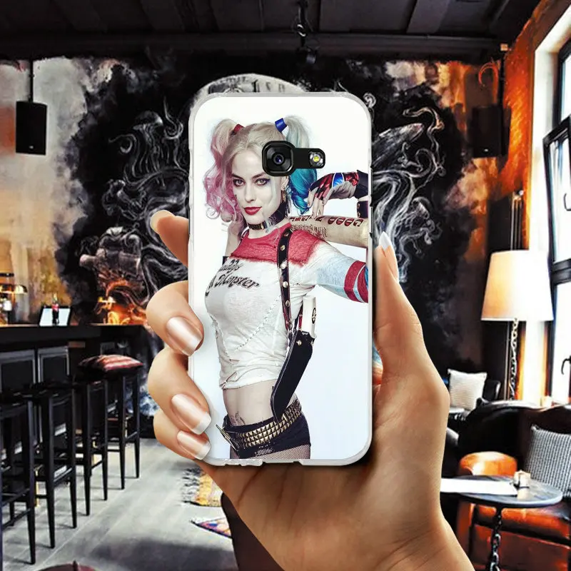 Харли Квинн костюм Мягкие силиконовые ТПУ телефон чехлы для Samsung Galaxy A3 A5 A7 J1 J2 J3 J4 J5