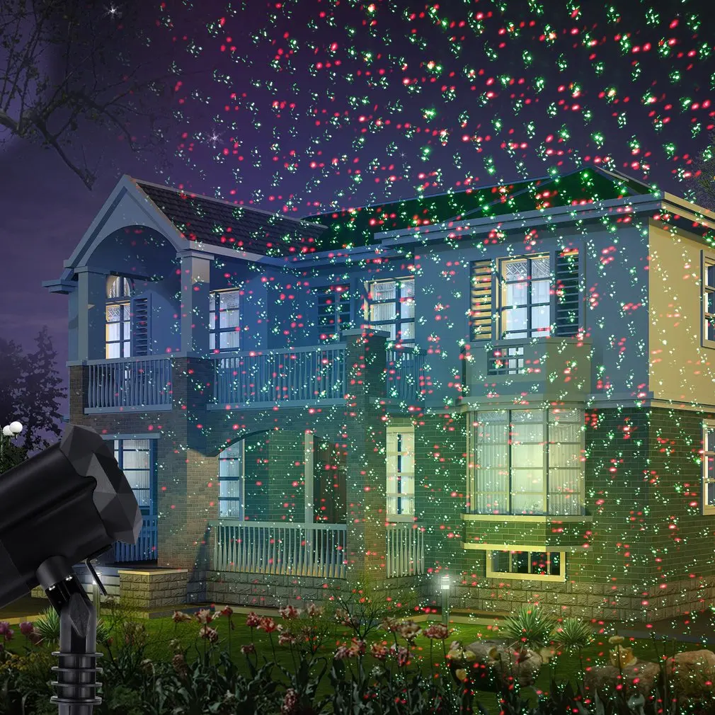 Outdoor Waterproof Double Color Landscape Laser Light Christmas Holiday Xmas Tree Show Projector Lights with Remote Control | Лампы и