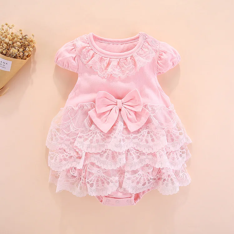JOYINPARTY girl romper baby girls dress Kids white first birthday one year lace Cute party Newborn princess wear | Мать и ребенок