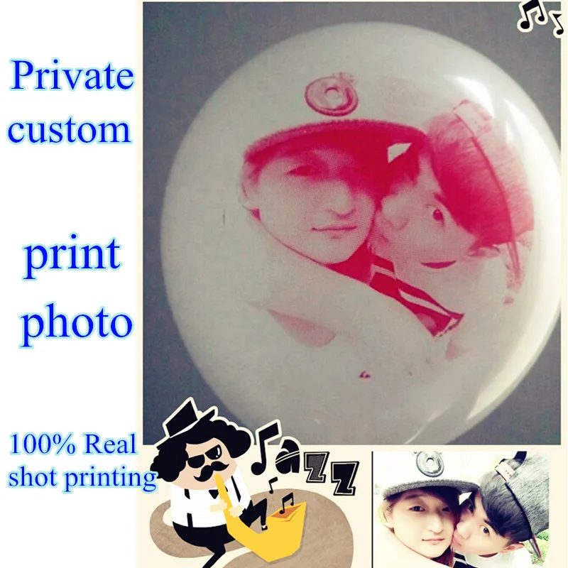 Настраиваемые шары с логотипом сто дней свадьбы юбилея Печатные Фото баллоны