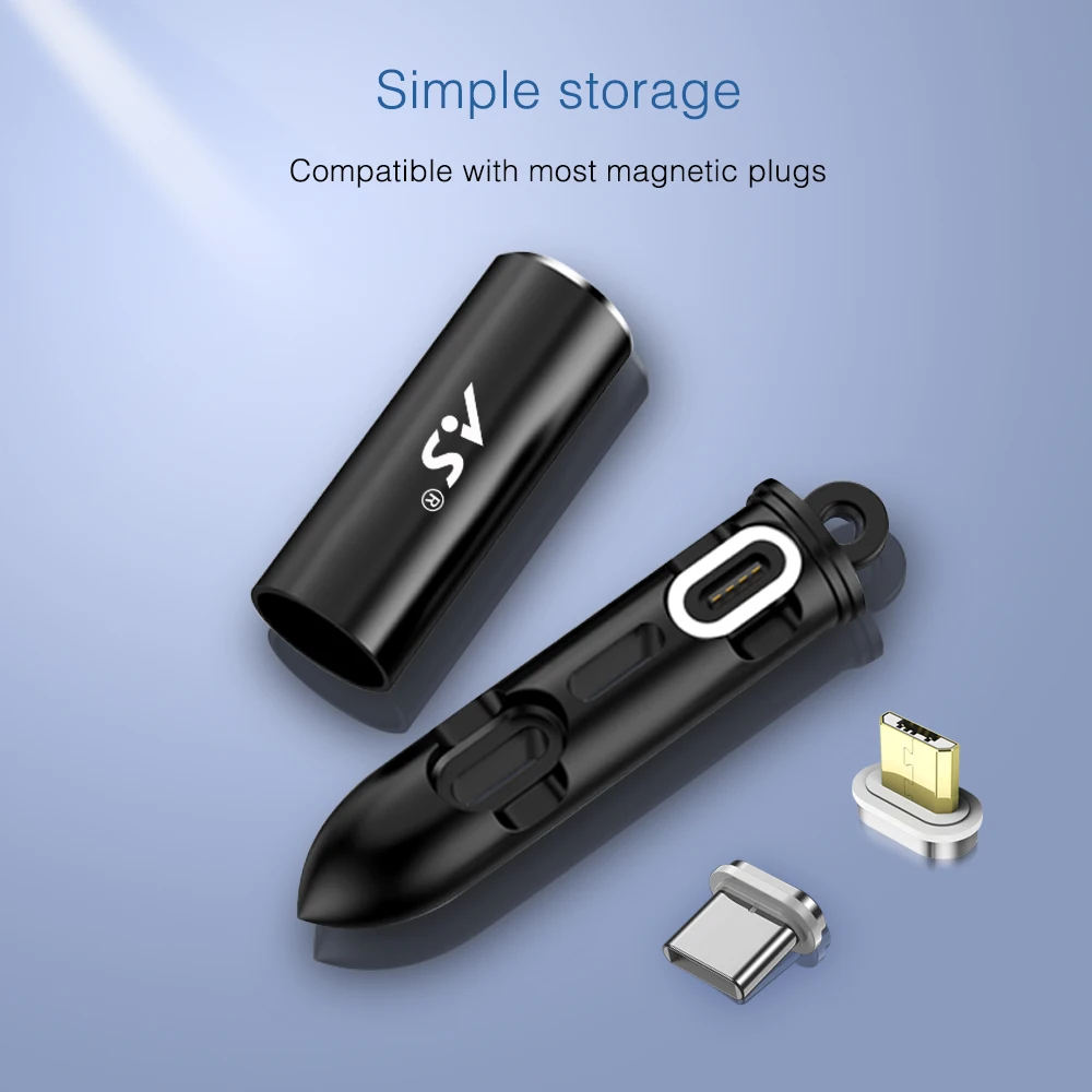 A.S Магнитный USB кабель для подключения к сети ящик хранения Тип C Micro 8 Pin адаптер