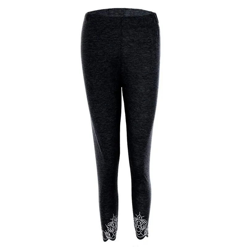 NIBESSER Hollow Out Skinny Leggings Women Breathable Printed Pencil Pants Legging New Arrival Elastic Sexy Trousers Joggers - Цвет: Black