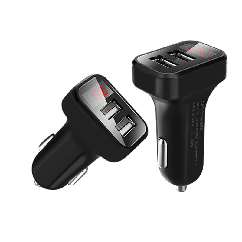 Зарядное устройство Tancredy с двумя USB портами и светодиодным дисплеем|double car|double