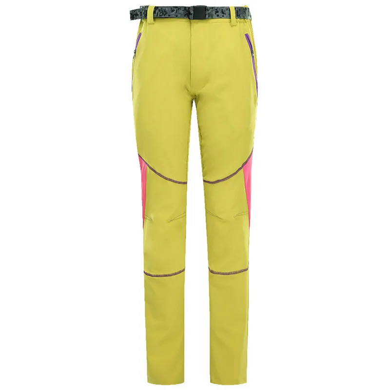 Yellow NUONEKO Новые мужские и женские тонкие быстросохнущие походные брюки спортивные дышащие уличные летние Горные Скалолазание треккинговые велосипедные штаны PN17 - Цвет: Yellow