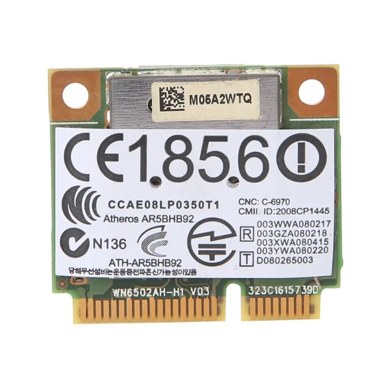 Для беспроводной Wi Fi сетевой карты Atheros AR9280 2 4 ГГц 5 WLAN Minipci express AR5BHB92 для Linux Hackintosh